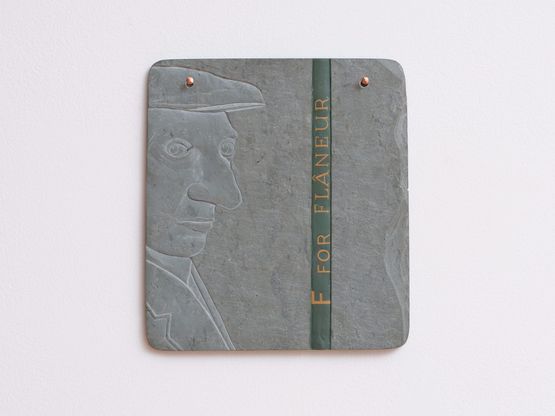 F for Flaneur by Denis OConnor contemporary artwork Sculpture