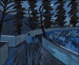 Blue Flowers by James P. Morse contemporary artwork painting