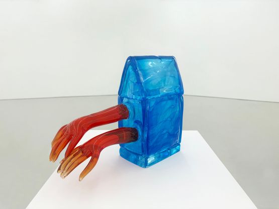 Blue House by Delaine Le Bas contemporary artwork Sculpture