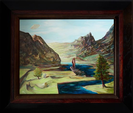 Blood Mountains by Jason Greig contemporary artwork Painting