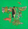 Wondering Penguin Emerald Waters by Anila Quayyum Agha contemporary artwork Works on Paper