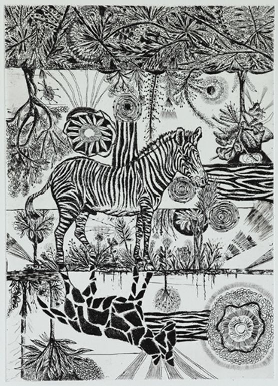 Zebra by Hartmut Neumann contemporary artwork Print