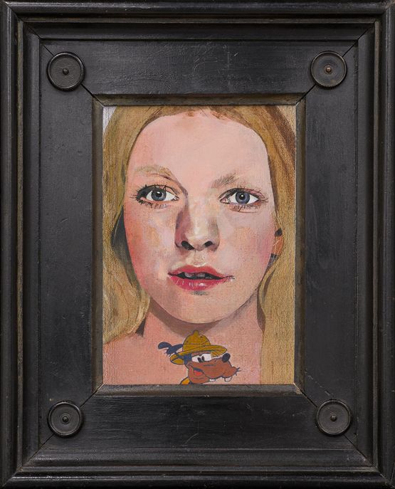 Late Period. Girl with a Disney Tattoo by Peter Blake contemporary artwork Painting