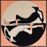 Reflections of a Reclining Male by Renee So contemporary artwork textile