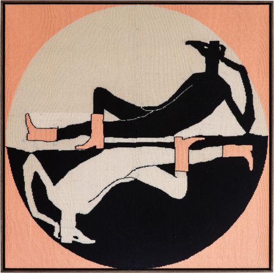 Reflections of a Reclining Male by Renee So contemporary artwork Textile