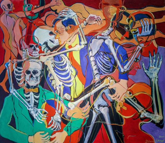 Samsara C by Sriwan Janehuttakarnkit contemporary artwork Painting