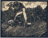 Clearing forest for palm by Maryanto contemporary artwork painting