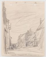 Dorfstrae in Thuringen by Lyonel Feininger contemporary artwork drawing works on paper