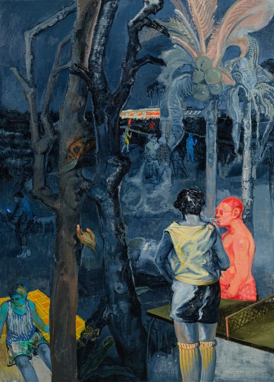 Night WalkingXII  phototaxis by Chen Ching-Yuan contemporary artwork Painting