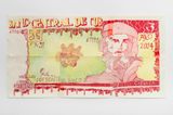 Che Guevara banknote by Keren Cytter contemporary artwork works on paper