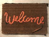 Welcome Mat by Banksy contemporary artwork textile
