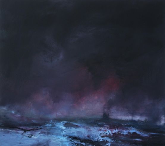 Nekyia Night Journey by Janette Kerr contemporary artwork Painting