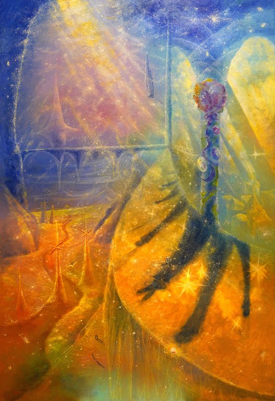 Where Stars Guide me by Karen Shiozawa contemporary artwork Painting