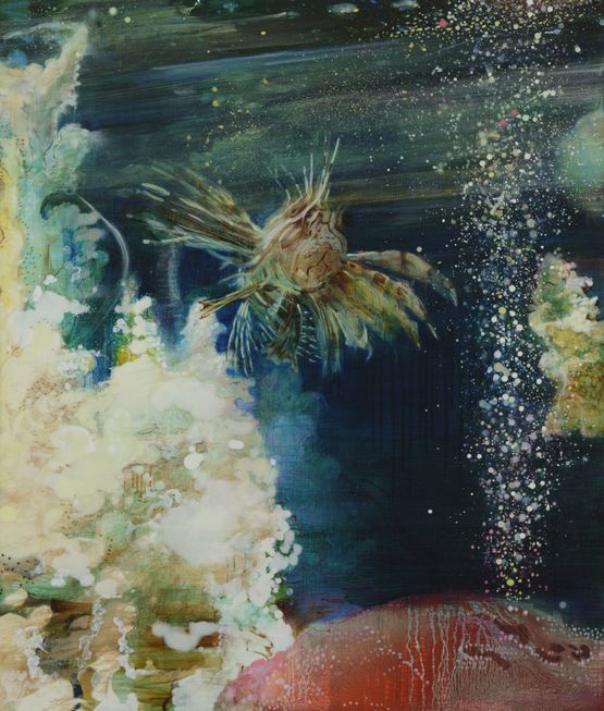 Pterois Volitans by Adrienne Gaha contemporary artwork Painting