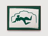 Green Reclining Woman with Arch by Anwar Jalal Shemza contemporary artwork print