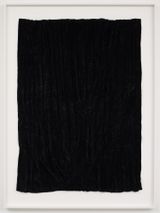 Burned piece Dark green velvet from Spain by Edith Dekyndt contemporary artwork painting textile