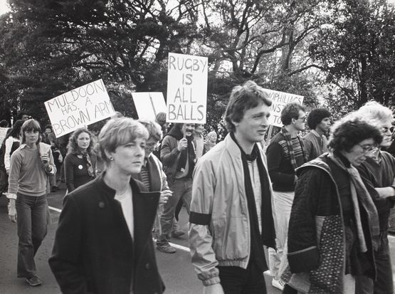 Rugby is all Balls 1981 Springbok Tour Protest by Marti Friedlander contemporary artwork Photography