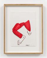 Walking by Cathy Josefowitz contemporary artwork drawing painting works on paper