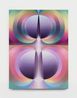 Split Orbs in purple pink green and teal by Loie Hollowell contemporary artwork Painting