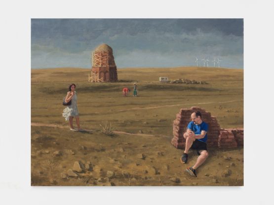 Master Builder Manole by Serban Savu contemporary artwork Painting