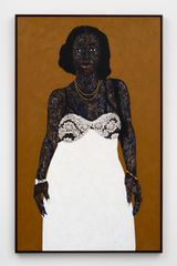 Embroidered Bustier Dress by Amoako Boafo contemporary artwork painting