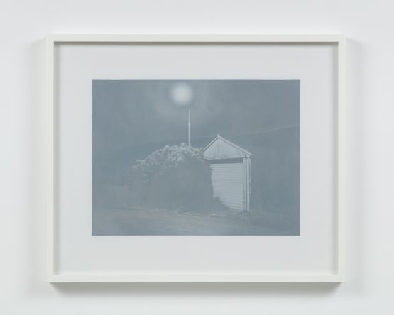 Shed and Bush Loch Ness by Andrew Grassie contemporary artwork Painting
