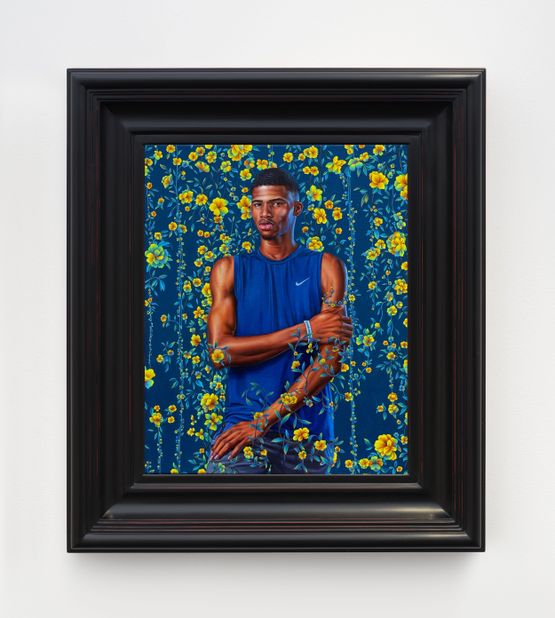 Portrait of Kenneth Okorie III by Kehinde Wiley contemporary artwork Painting