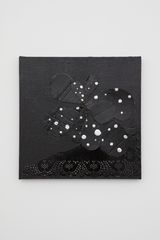Black Star Flowers II by Brenna Youngblood contemporary artwork mixed media painting
