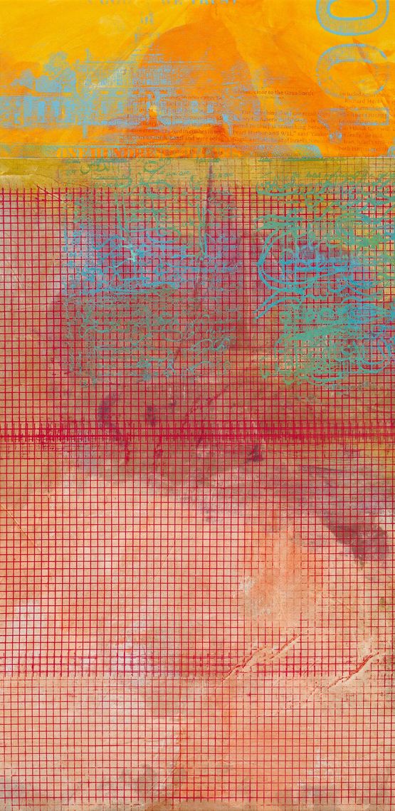 Net-Grid Study Horizon by Mandy El-Sayegh contemporary artwork Painting