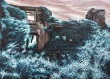 Abandoned house by Miran Sabic contemporary artwork painting works on paper
