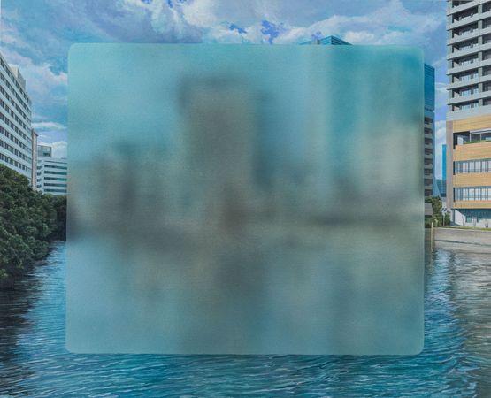 Frosted Window108 by Kisho Kakutani contemporary artwork Painting