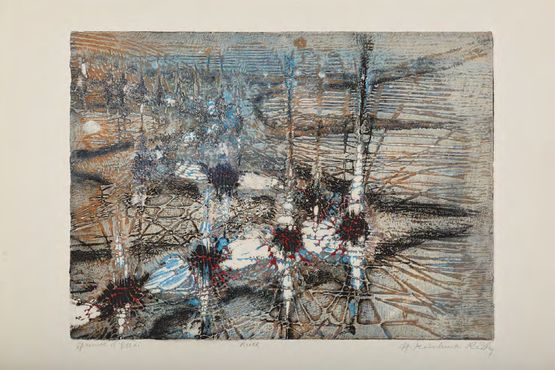 River by Krishna Reddy contemporary artwork Print