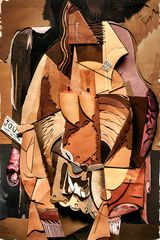 Surfaces Woman in a Chemise in an Armchair after Pablo Picasso by Vik Muniz contemporary artwork print