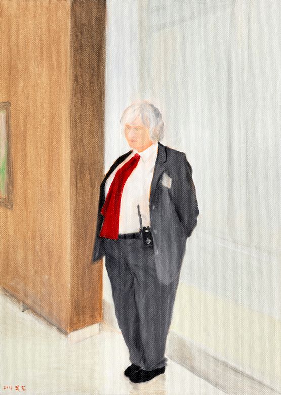 Red tie by Wu Yi contemporary artwork Painting