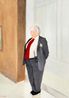 Red tie by Wu Yi contemporary artwork Painting