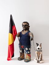 Self Portrait as Warrior by Billy Bain contemporary artwork sculpture textile
