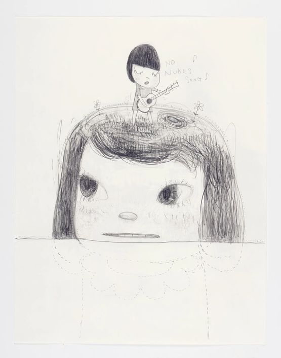 No Nukes Song by Yoshitomo Nara contemporary artwork Works on Paper