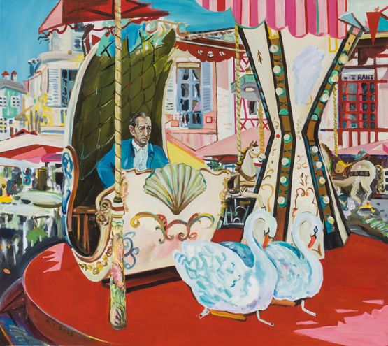 Swan Song by Wang You contemporary artwork Painting