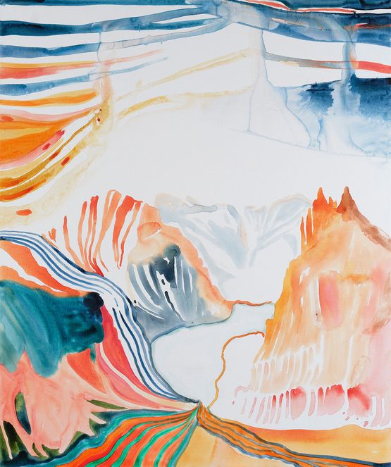 Running water results by John Krner contemporary artwork Painting