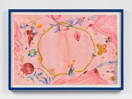 pink world by Chioma Ebinama contemporary artwork Painting