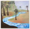 The Lochness Monster and Friends Frolicking in the Shires the Watery Woodland by Karen Kilimnik contemporary artwork Painting
