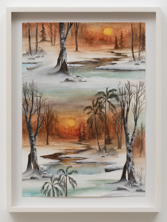 Winter Sunset by Neil Raitt contemporary artwork Painting