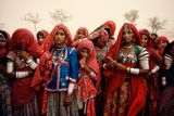 Cluster of Women in Dust Storm India by Steve Mccurry contemporary artwork print