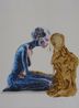 D.B.W.A.S.M. Umbilical Discord by Tala Madani contemporary artwork Painting