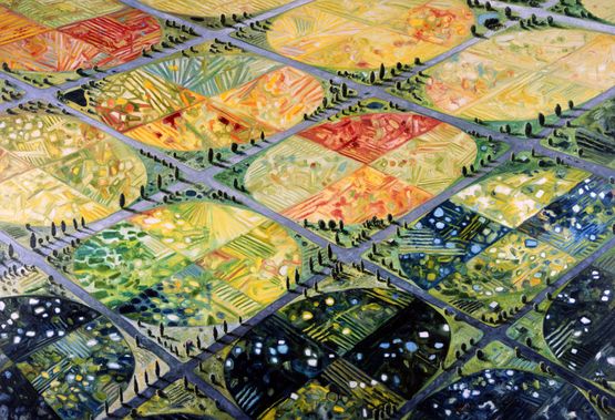 Earthscape by Oscar Oiwa contemporary artwork Painting