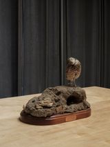 Owl by Malte Sanger contemporary artwork drawing painting works on paper