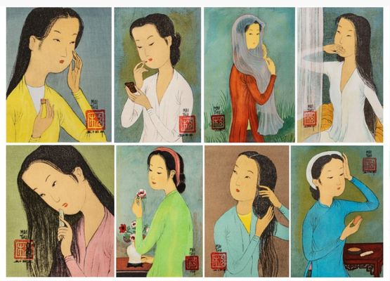 Poeme sur soie by Mai Trung Thu contemporary artwork Print