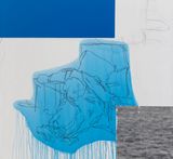 Por descubrir el movimiento de la terra Blue by Juliao Sarmento contemporary artwork drawing painting