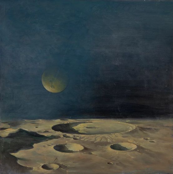 Two Moons by Zhang Ben contemporary artwork Painting