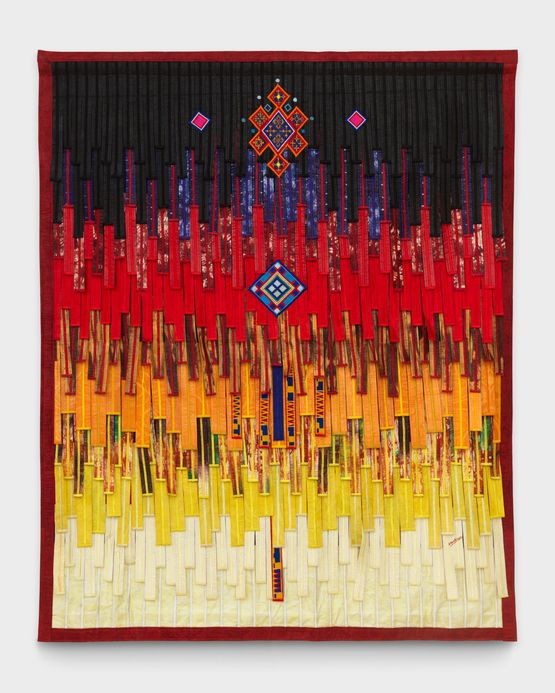 Motifs  Sahel et kente by Abdoulaye Konate contemporary artwork Textile